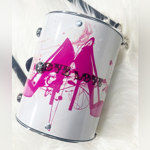 Little Earth METAL PURSE PINK HIGH HEEL SHOES LOVE LOVE - Picture 4 of 8